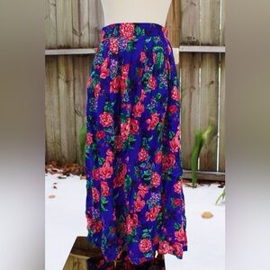 Vintage Floral Maxi Skirt